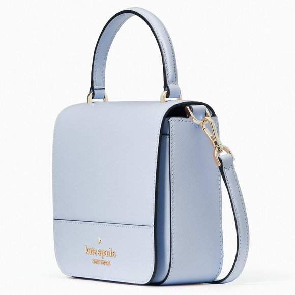 New Kate Spade Staci Square Crossbody Pale Hydrangea - Picture 2 of 5